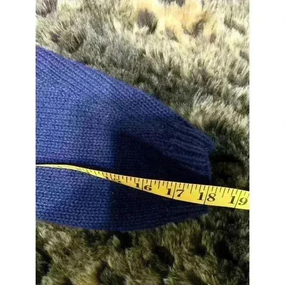 Vintage Marisa Christina Cardigan Nautical Rare Hand Knit Blue Medium Grandma - Picture 6 of 9